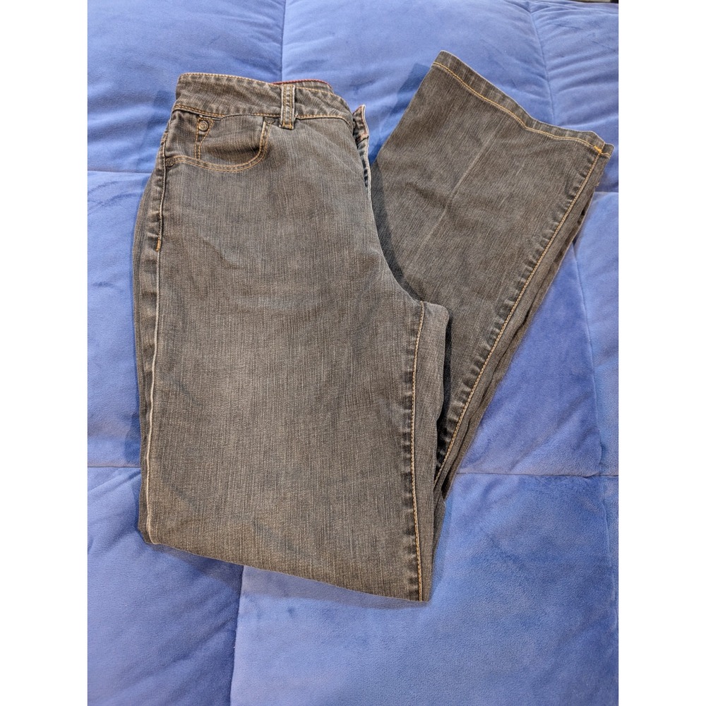 Talbots Heritage Bootcut Jeans Women 6 28 Gray‎ Denim Mid Rise Classic Stretch